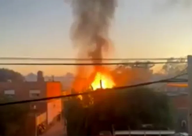Massive Fire Erupts at Gas Cylinder Storage Facility in Mariano Acosta, Merlo, Prompting Evacuations and Causing Widespread Concern