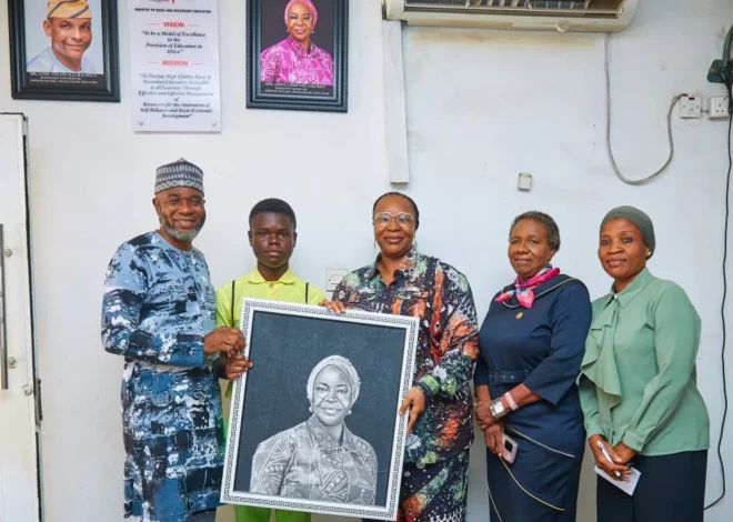 Lagos State Government reaffirms commitment to inclusive education as student presents portrait to Permanent Secretary