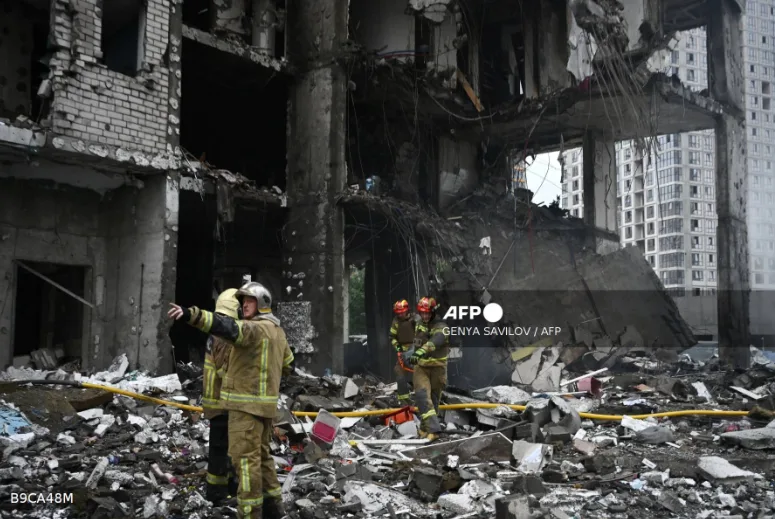 Russian missile strikes on Kyiv leave nine dead as air defense shortages intensify the humanitarian crisis